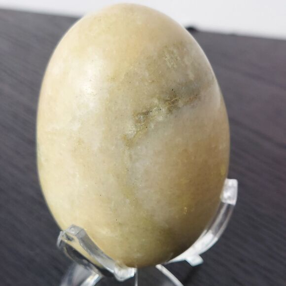 Onyx Marble Egg Polished Stone Set of 3 With Stands Marbled Alabaster Speckled - Picture 5 of 16